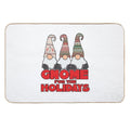 3 Nordic Gnomes Gnome for The Holidays Christmas  Repositionable Bath Mat