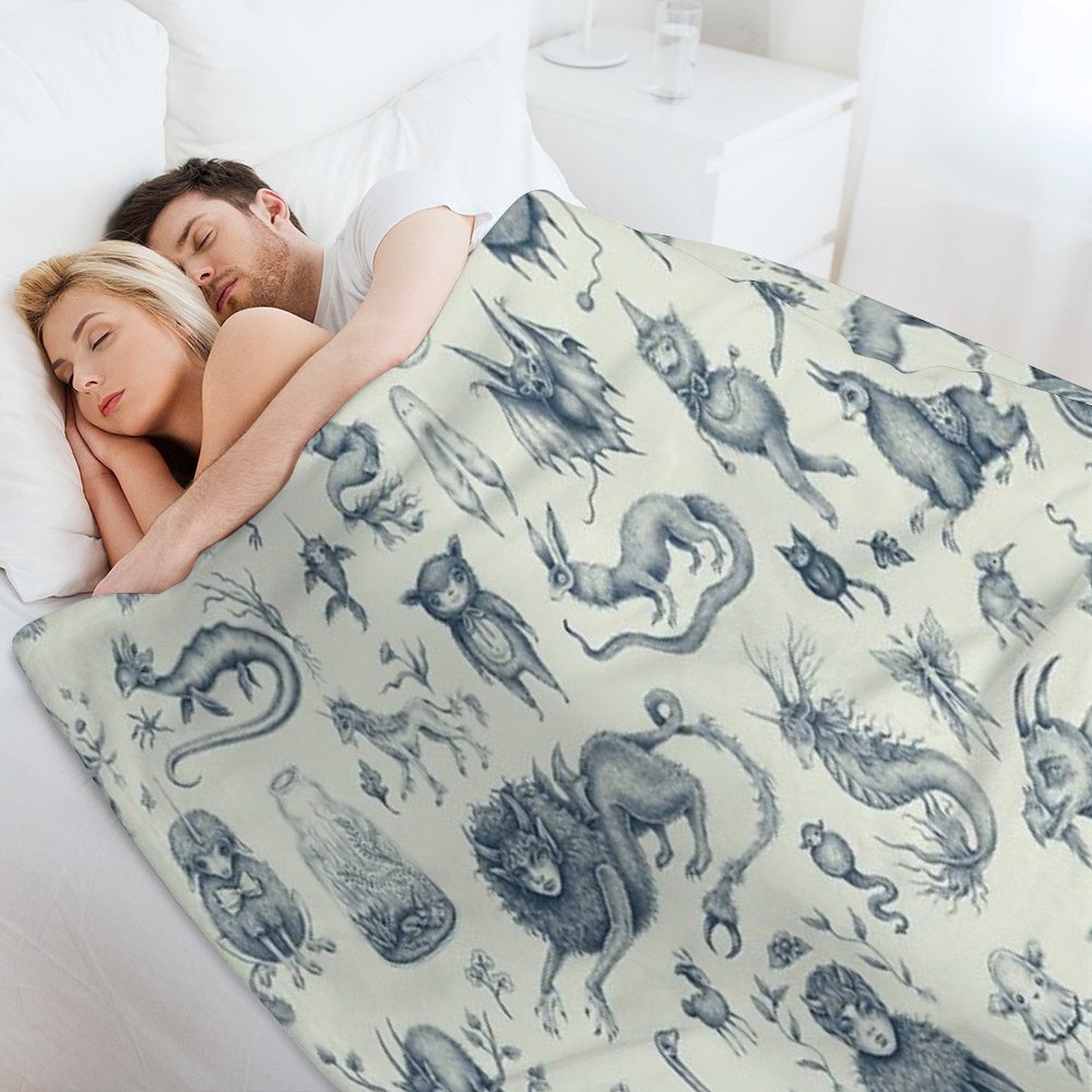 Beings And Creatures Premium Throw Blanket
