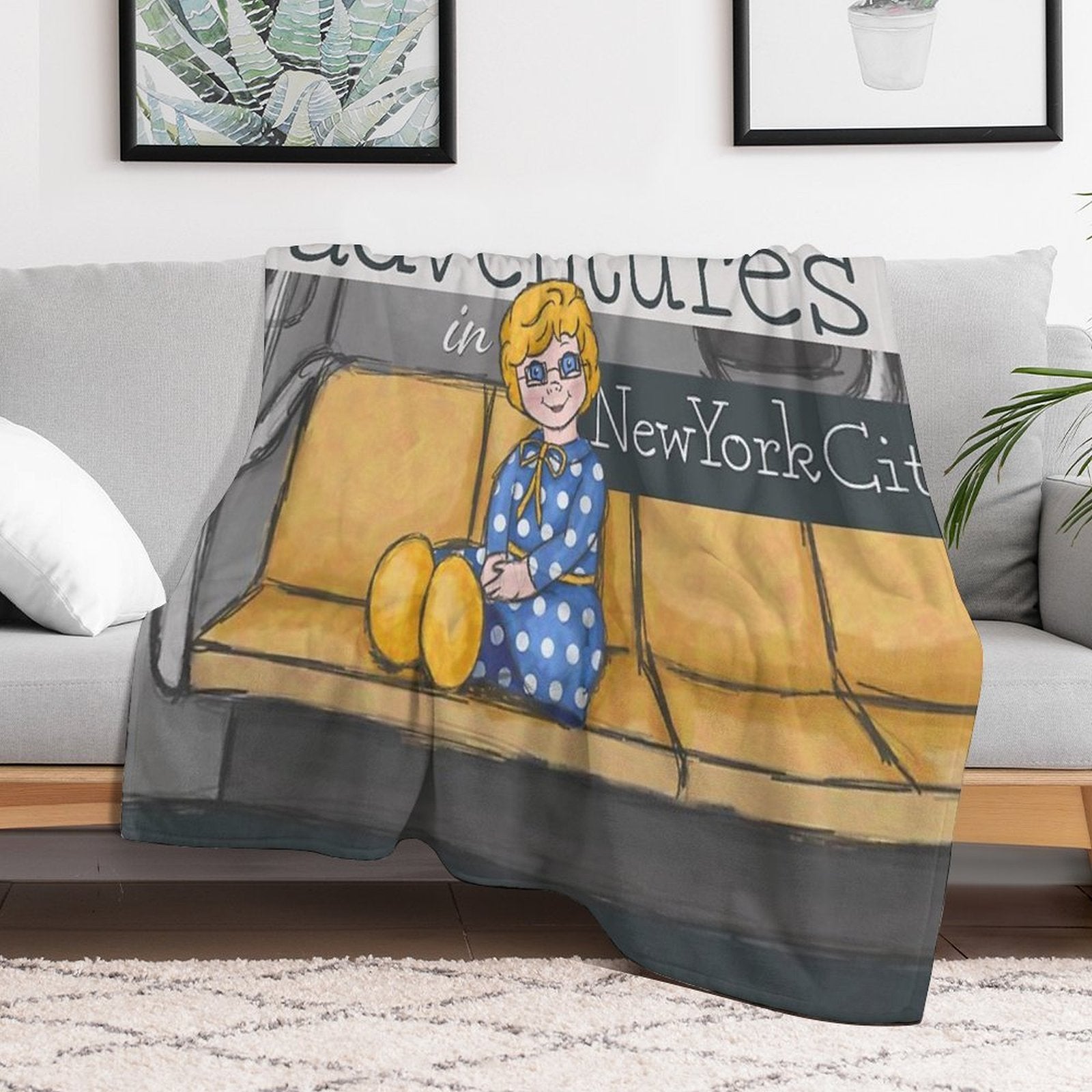 Mrs. Beasley's Adventures Velvety-soft Throw Blanket