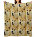 Doge Collage Sustainable Throw Blanket