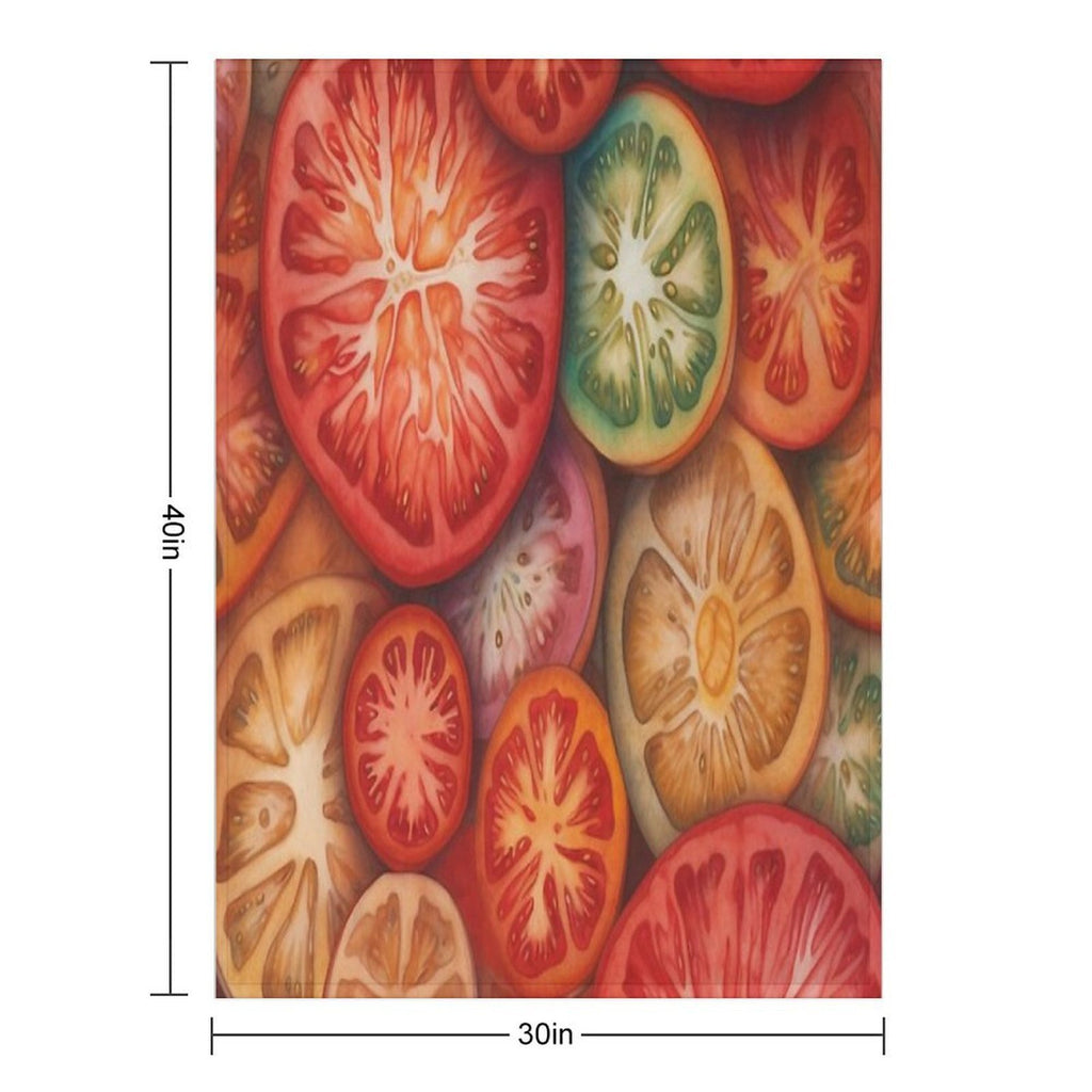 Tomato Quick-dry Throw Blanket