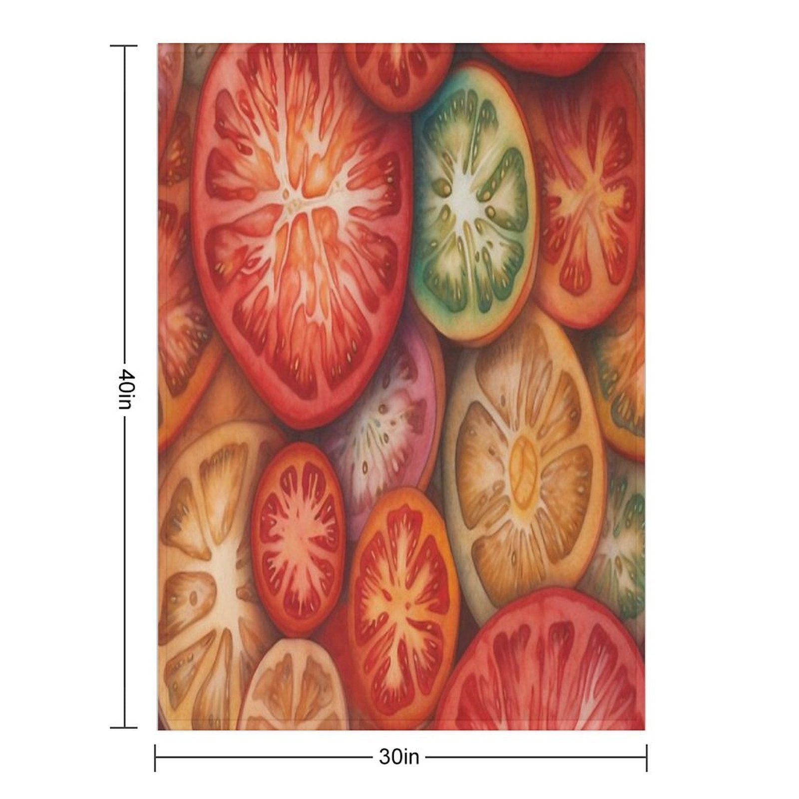 Tomato Quick-dry Throw Blanket
