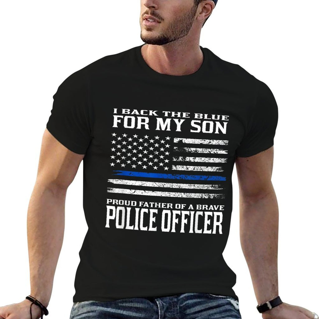 Thin Blue Line - Proud Father Of Police Officer Son  Lightweight T-Shirt