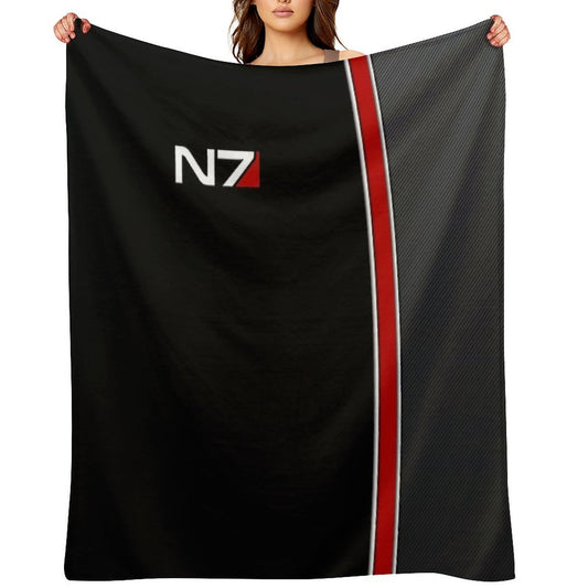 N7 Mass Effect Emblem! Plush Throw Blanket