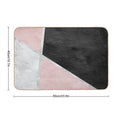 Pink, Silver And Black Geometric Design  Slip-Resistant Bath Mat