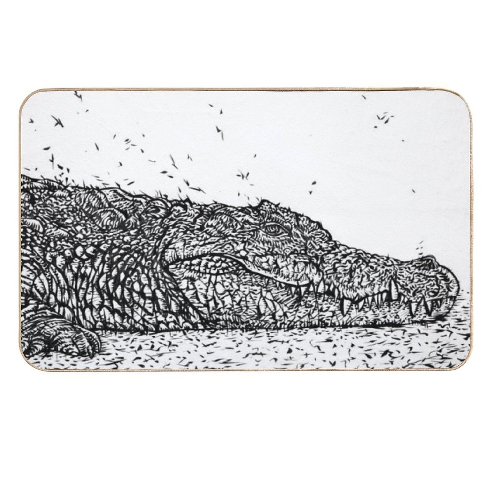 INK CROCODILE .1  Toxin-Free Bath Mat