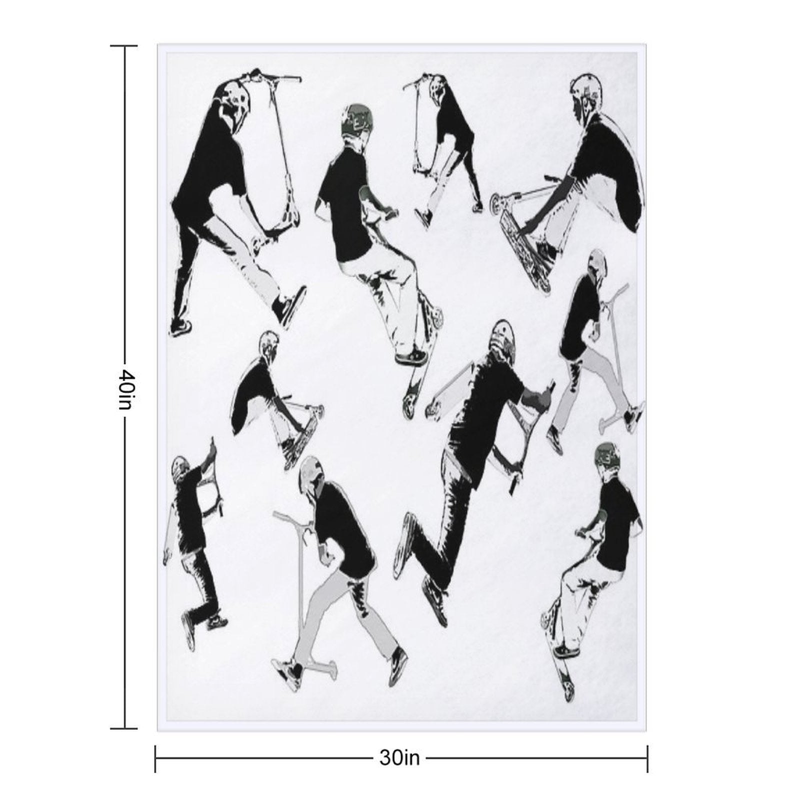 Airtime!- Stunt Scooter Fun Eco-conscious Throw Blanket