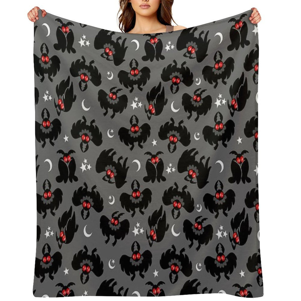 Cute Cryptids - Mothman Pattern Velvety-soft Throw Blanket