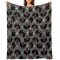 Cute Cryptids - Mothman Pattern Velvety-soft Throw Blanket