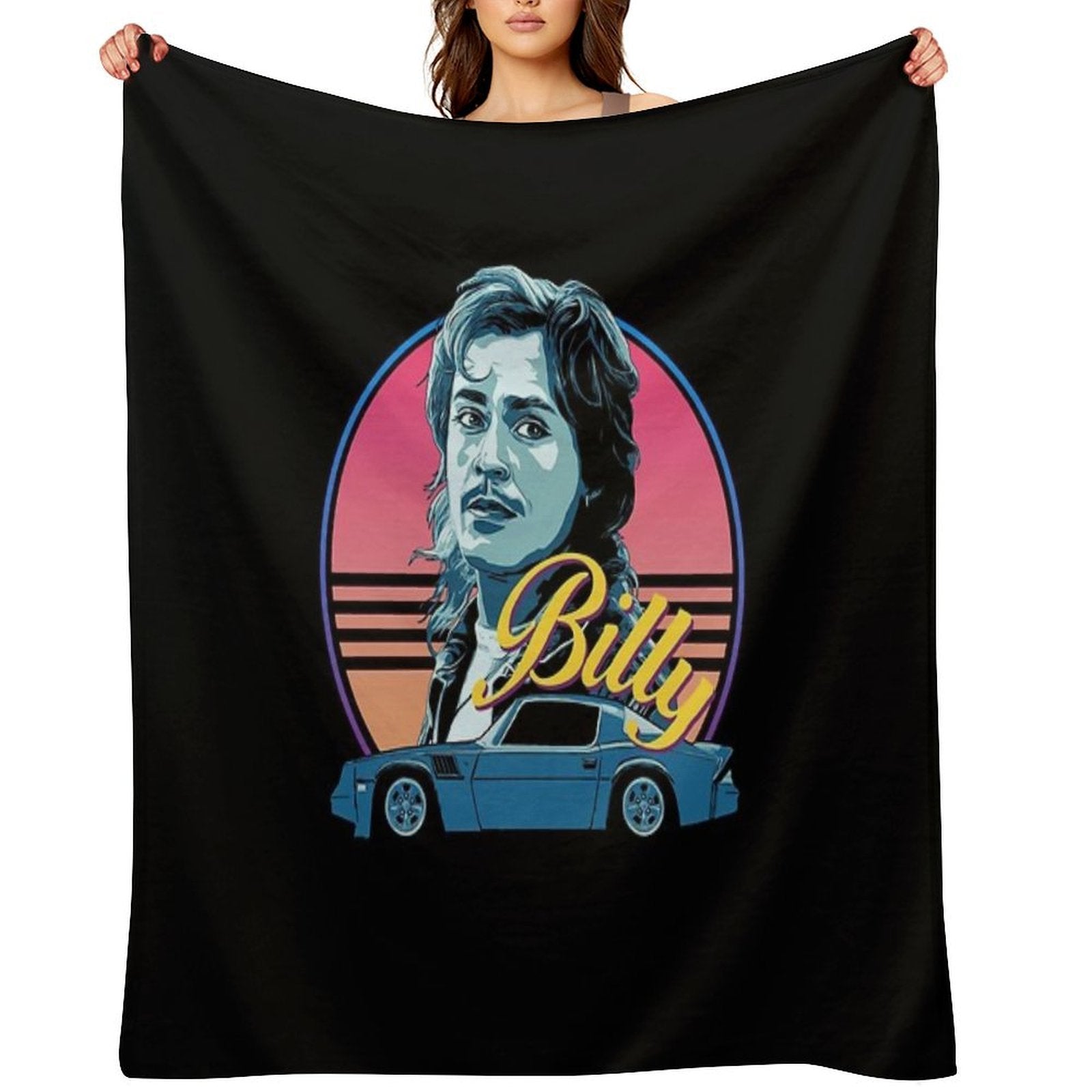 Billy Hargrove - Stranger Things - 80s Style Compact Throw Blanket