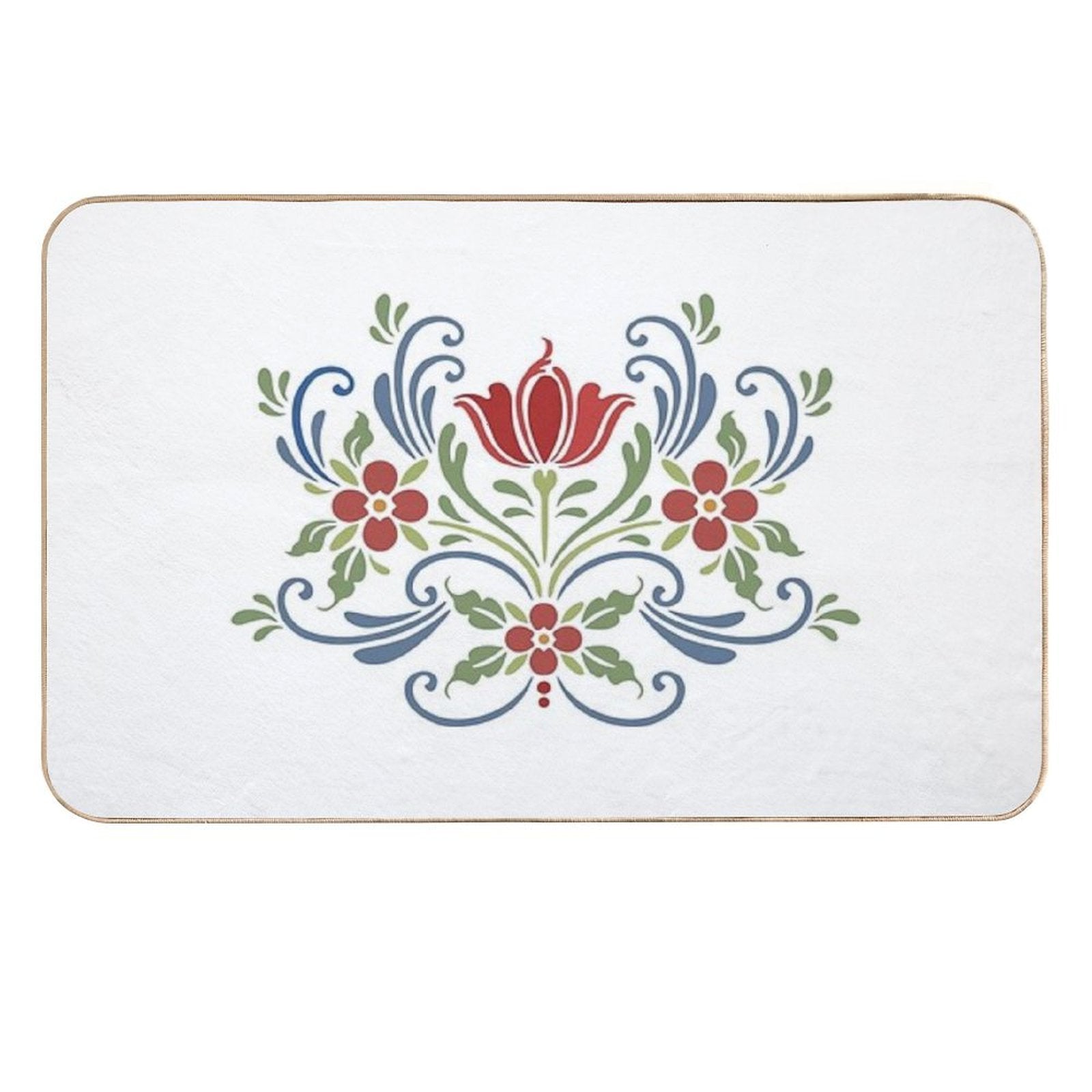 Scandinavian Flowers  Versatile Bath Mat