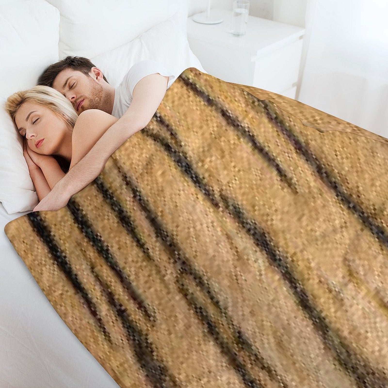 Tiger Fur Gift-ready Throw Blanket