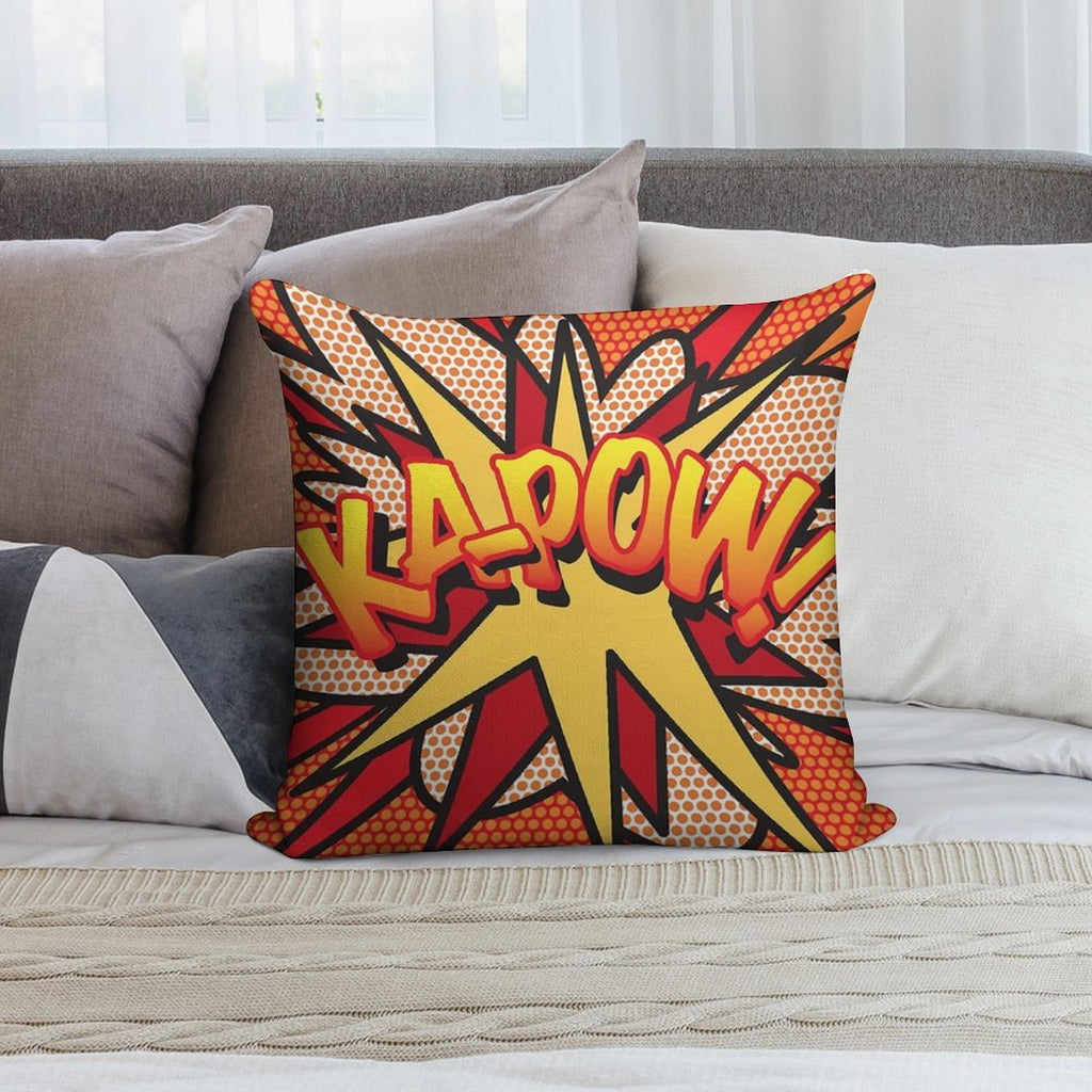 KA-POW Comic Book Pop Art Cool Fun Soft Warmth Comfort Throw Pillow