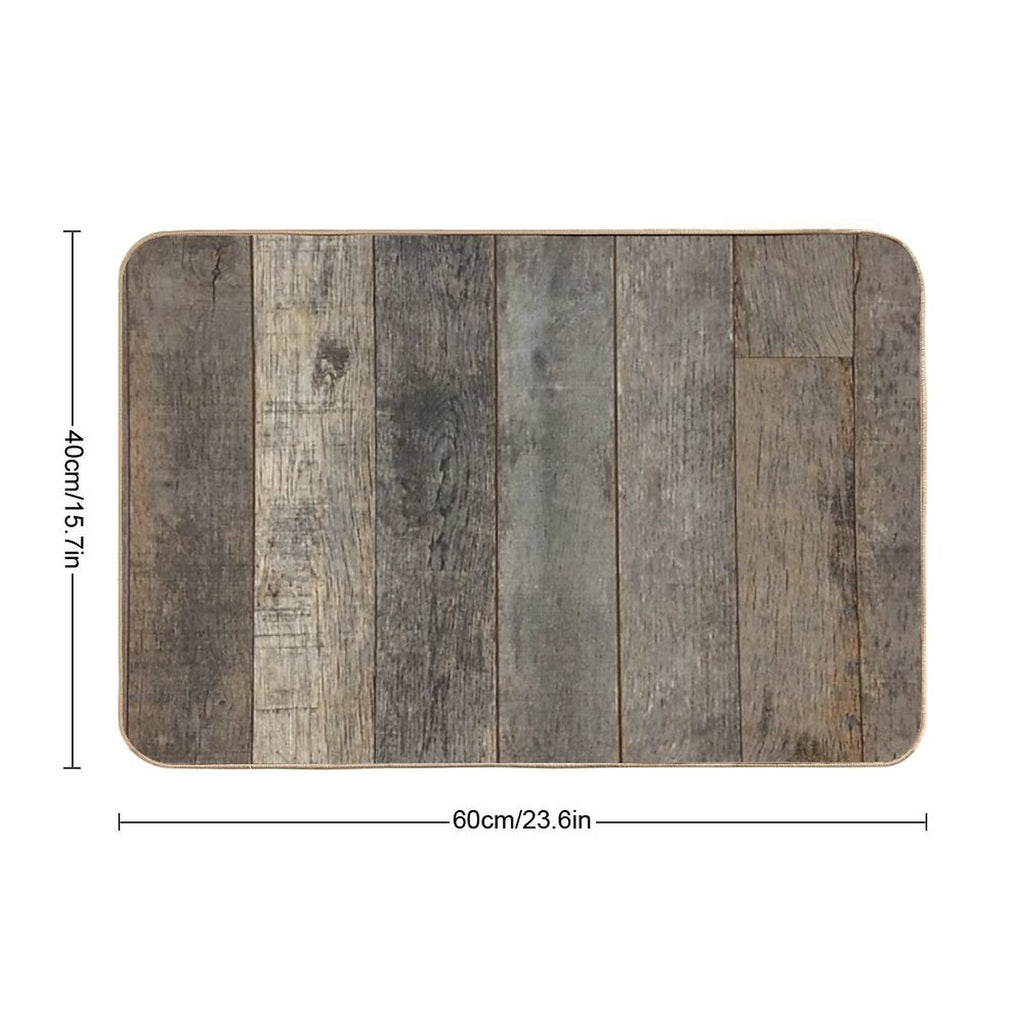 Western Country Distressed Old Barn Farmhouse Wood  Versatile Bath Mat