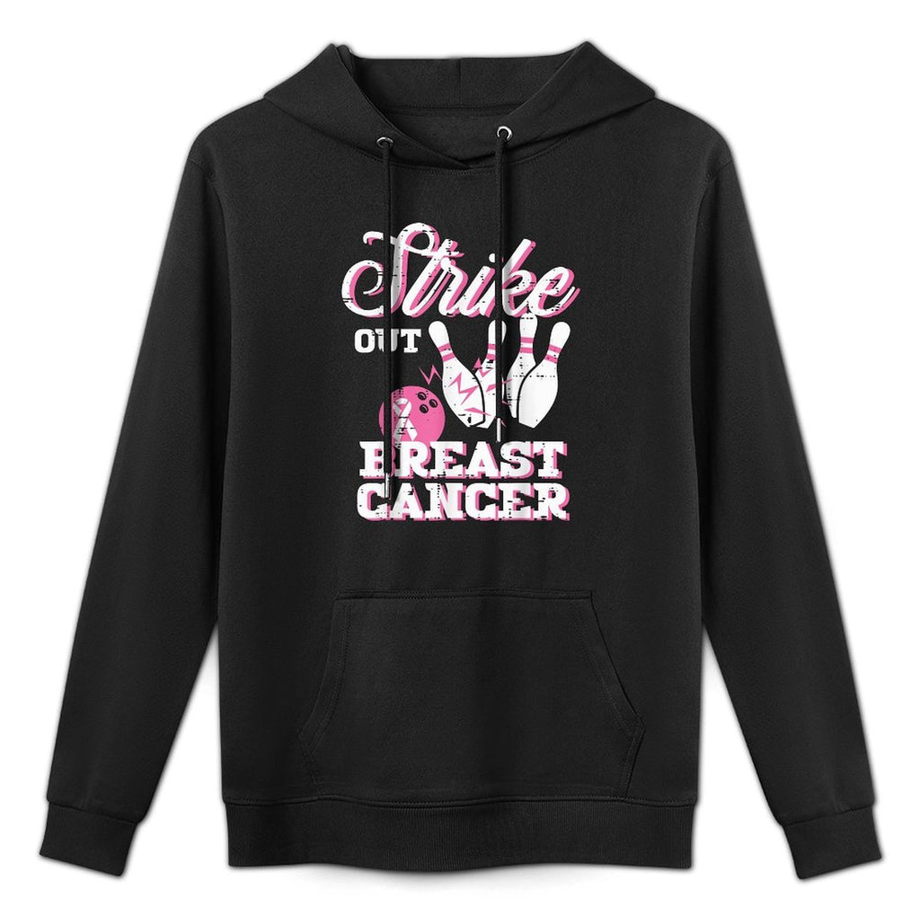 Strike Out Breast Cancer Bowling Awareness Women Men Kids Easy Care Hoodie