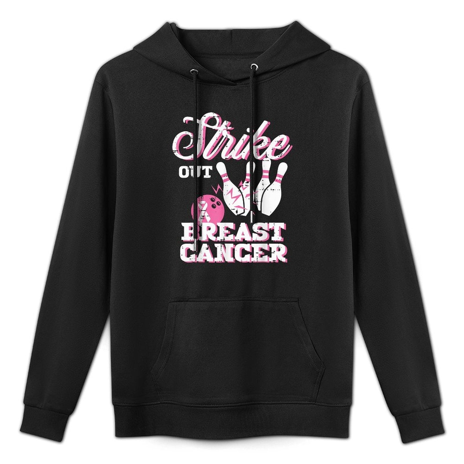 Strike Out Breast Cancer Bowling Awareness Women Men Kids Easy Care Hoodie