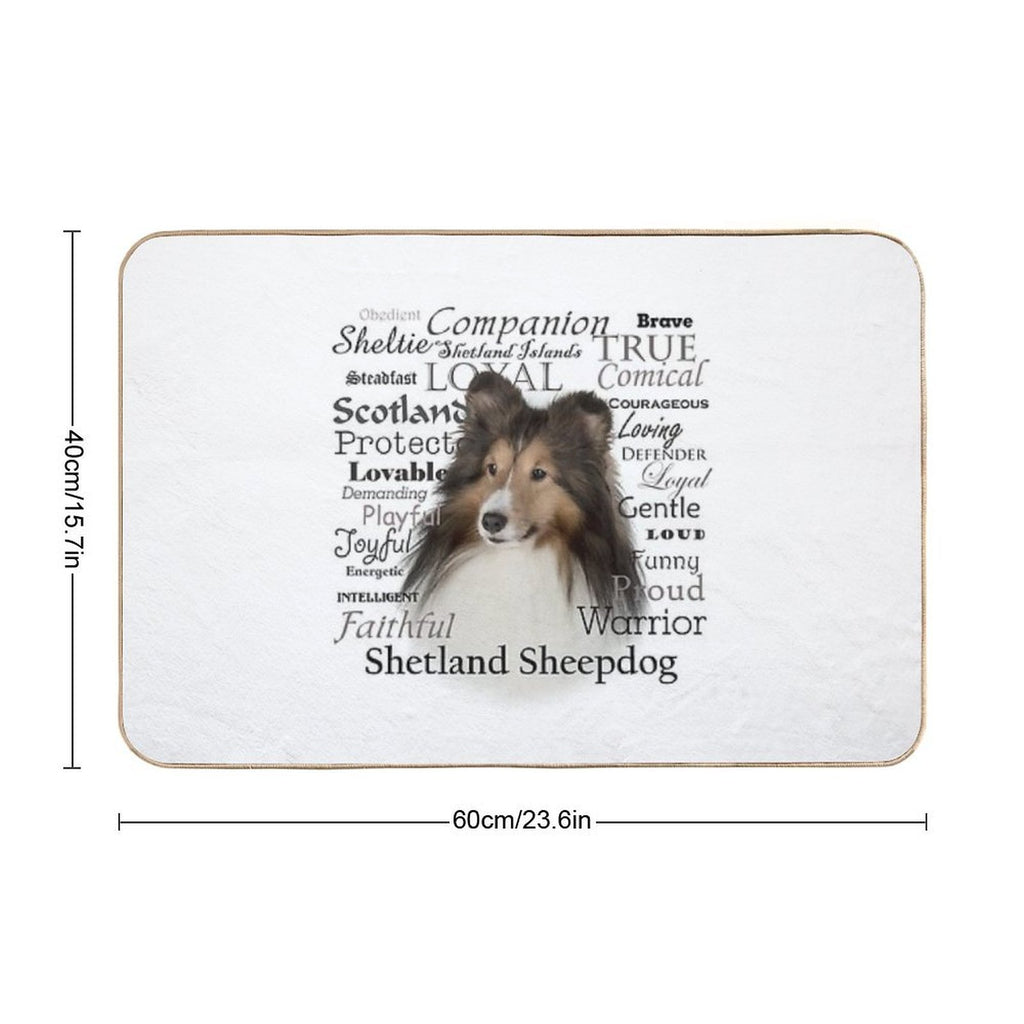 Sheltie Traits  Rapid-Drying Bath Mat
