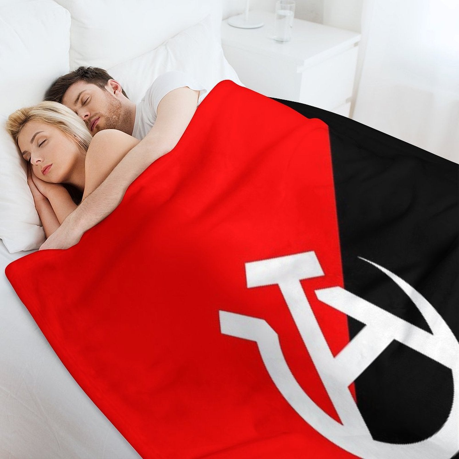 Anarcho-communist Flag Premium Throw Blanket