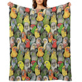Colour of Conures Eco-conscious Throw Blanket