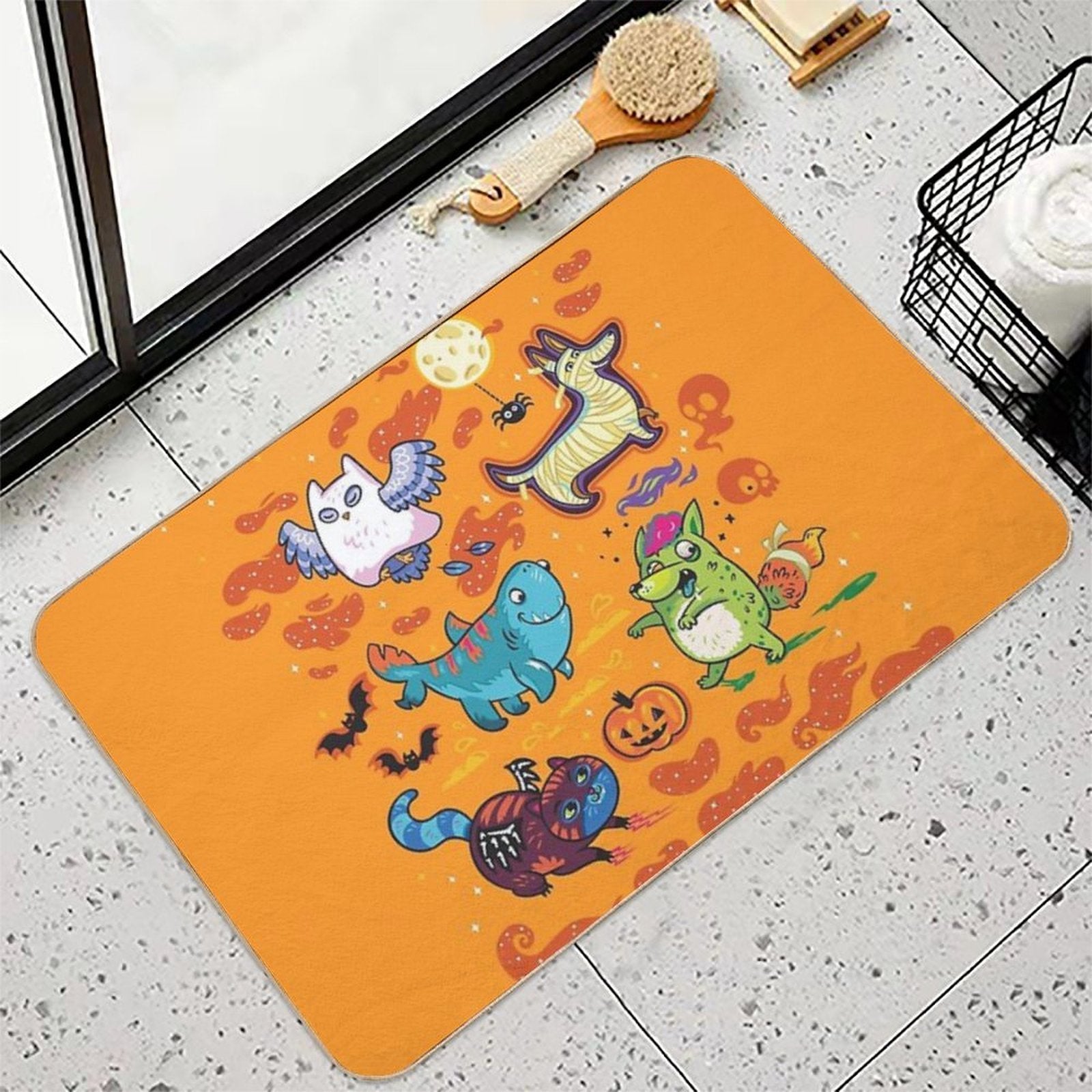 Crazy Halloween Night  Toxin-Free Bath Mat