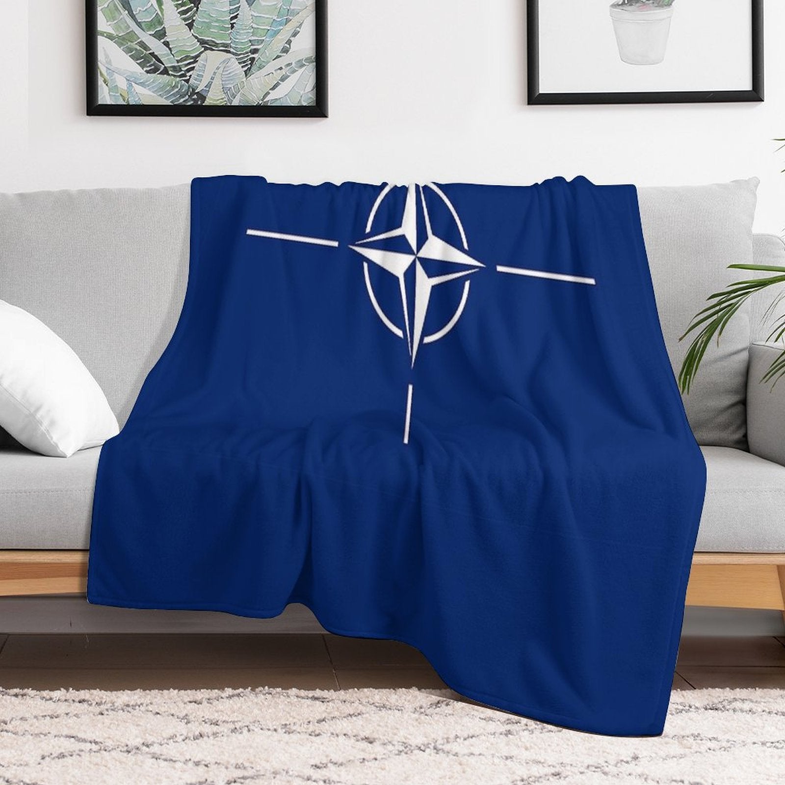 NATO Flag Stickers, Gifts And Products Comfort Throw Blanket