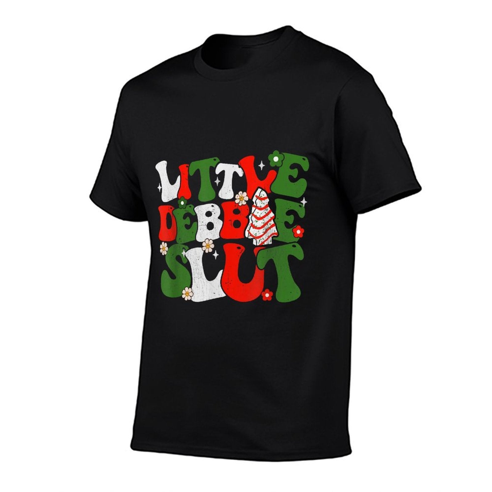 Debbie Slut Groovy Christmas Tree Cakes Xmas Men Women  High-quality Stitching T-Shirt