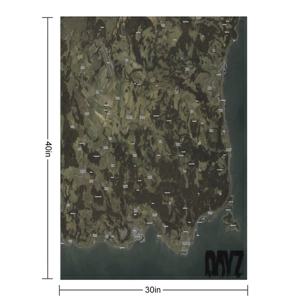 Day Z Map Anti-pilling Throw Blanket