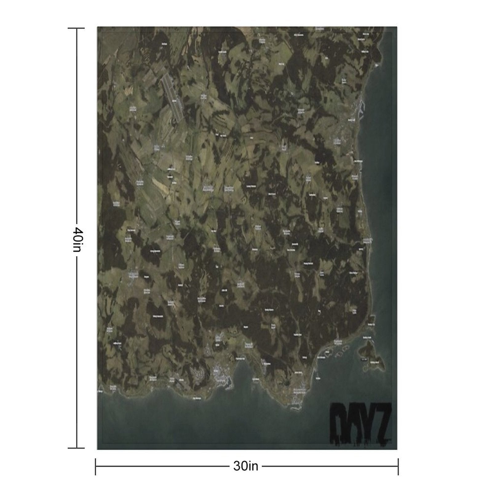 Day Z Map Anti-pilling Throw Blanket