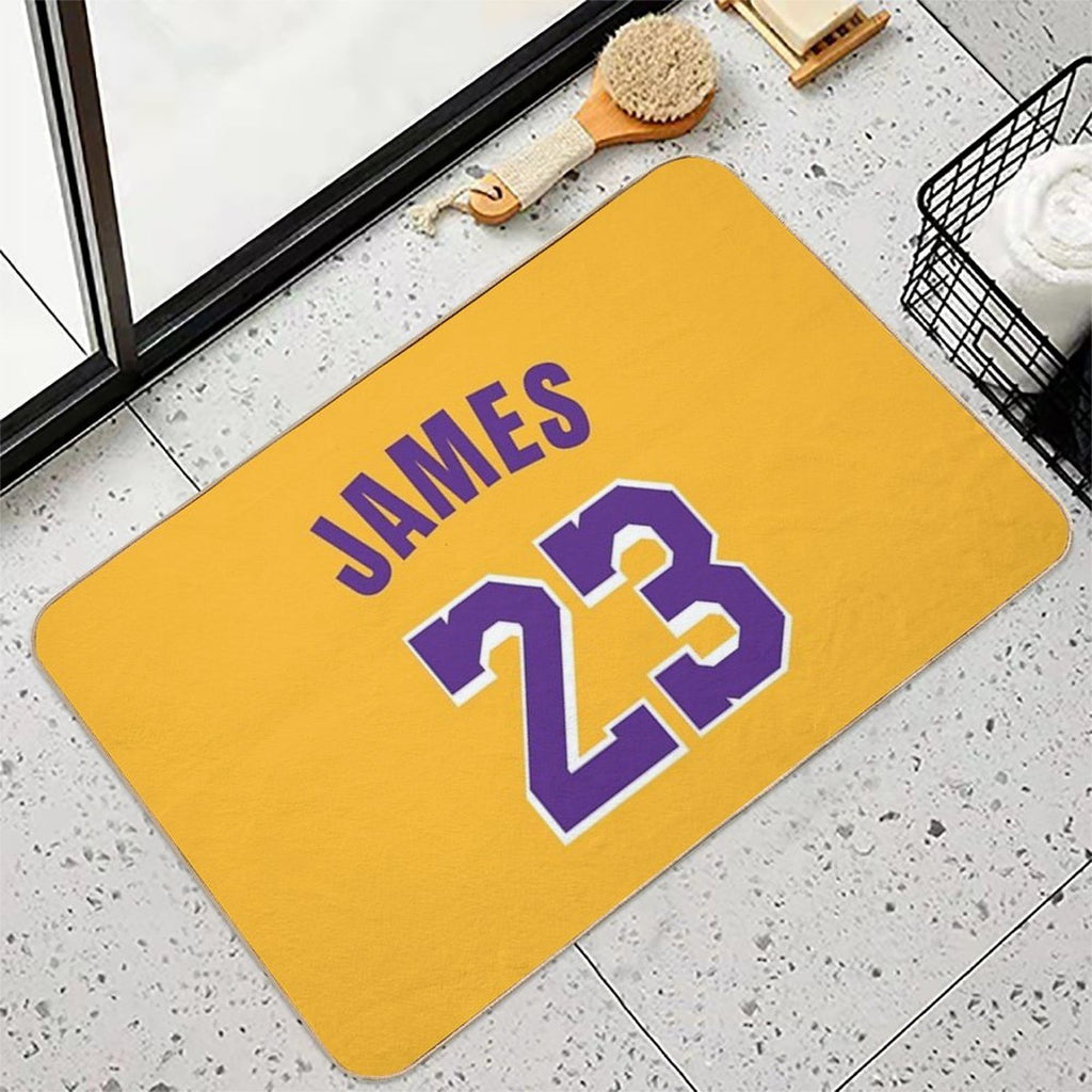 Lebron James Lackers Jersey  High-Traffic Bath Mat