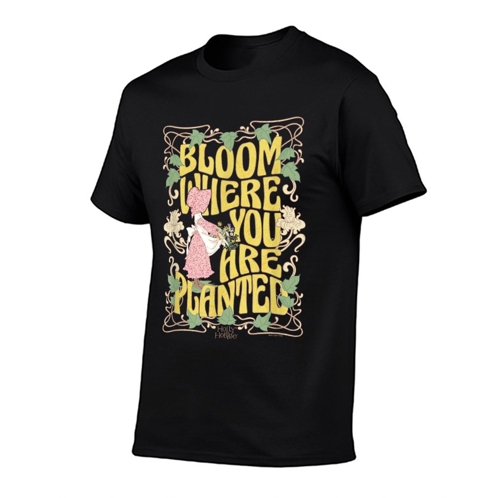 Holly Hobbie Bloom Where You Are Planted Floral Retro  High-quality Stitching T-Shirt