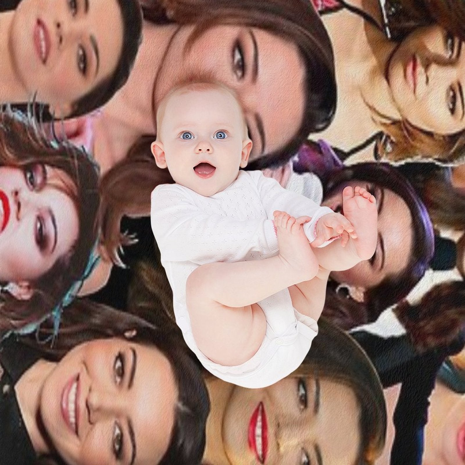 Aubrey Plaza Photo Collage Versatility Throw Blanket
