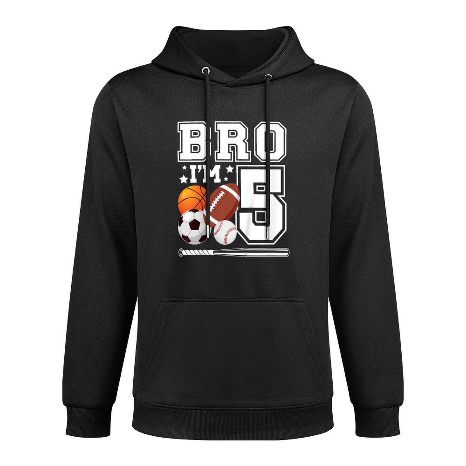 Kids 5th Sports Birthday Party 5 Year Old Boy Birthday Sports Layering Staple Hoodie