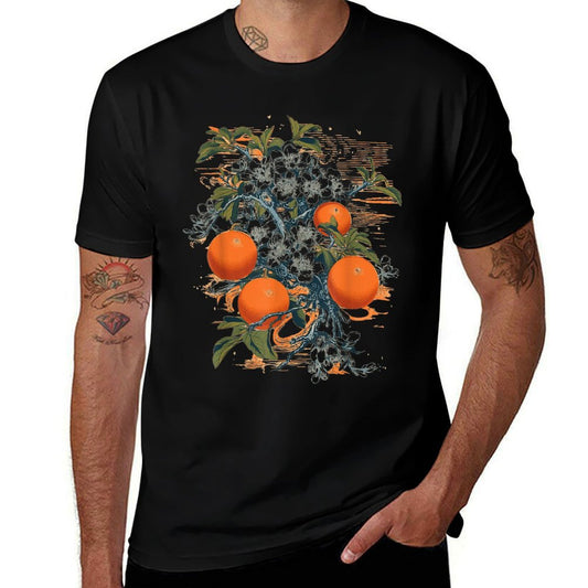 Satsuma Orange Citrus Fruit Tree Botanical Illustration  Lightweight T-Shirt