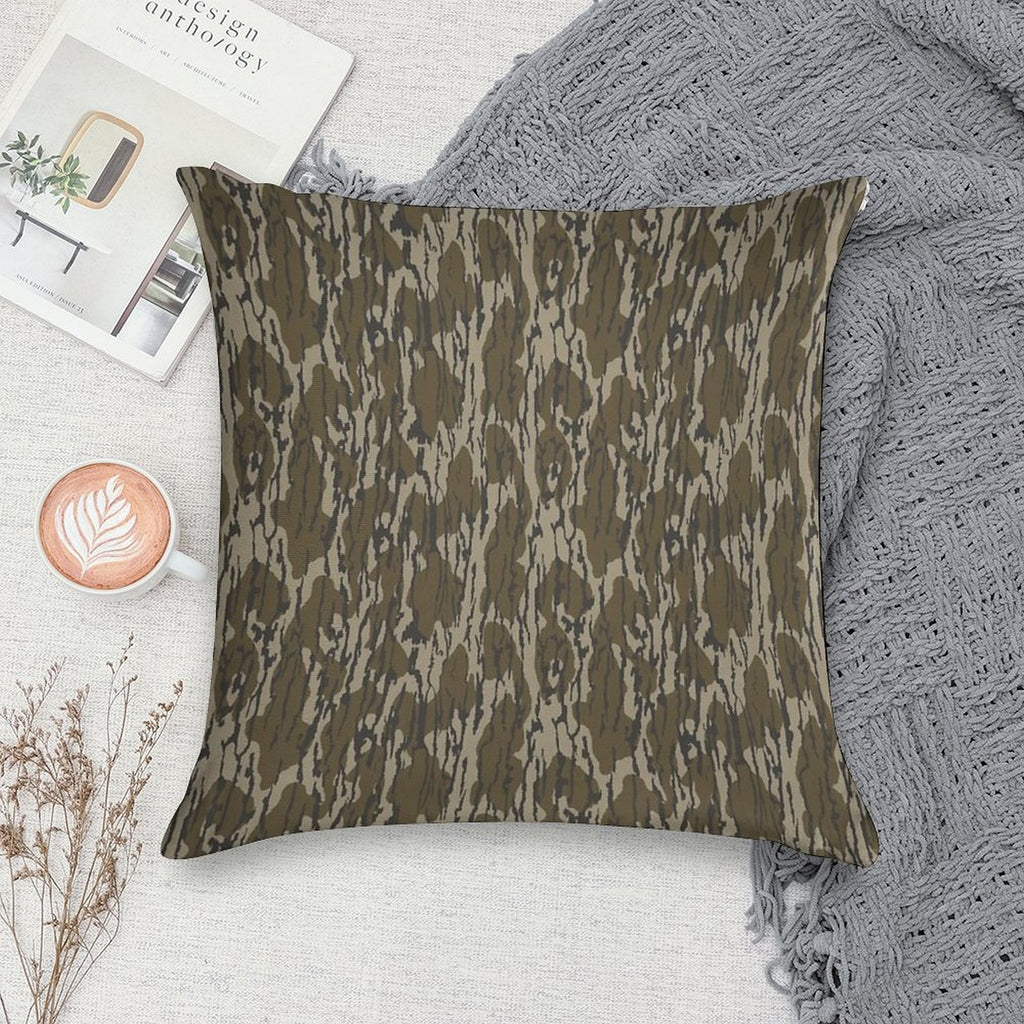 Everything Bottom Lands Camo Soft Decorative Cover Throw Pillow