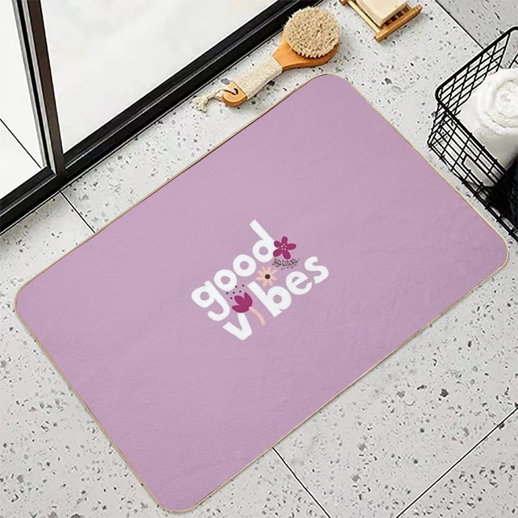Good Vibes  Easy Maintenance Bath Mat