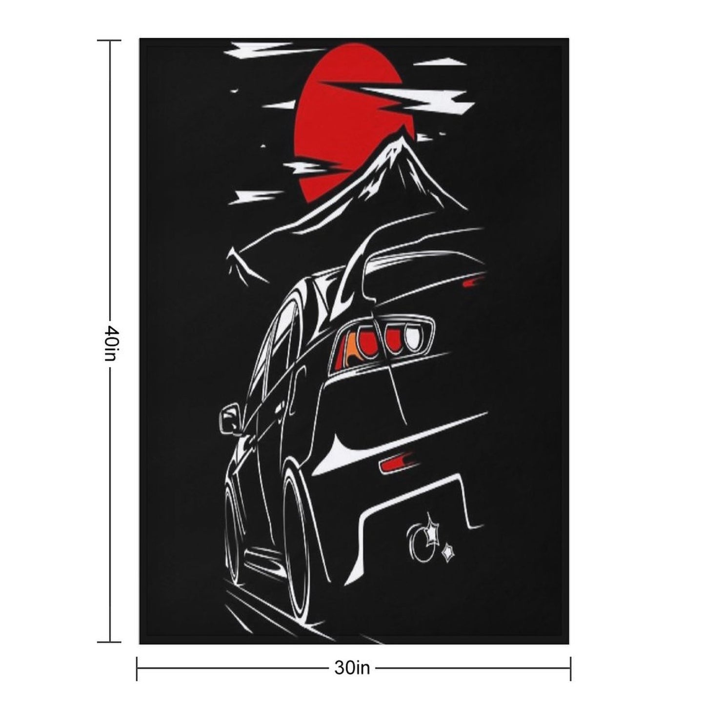 Mitsubishi Lancer Evo X Anti-pilling Throw Blanket