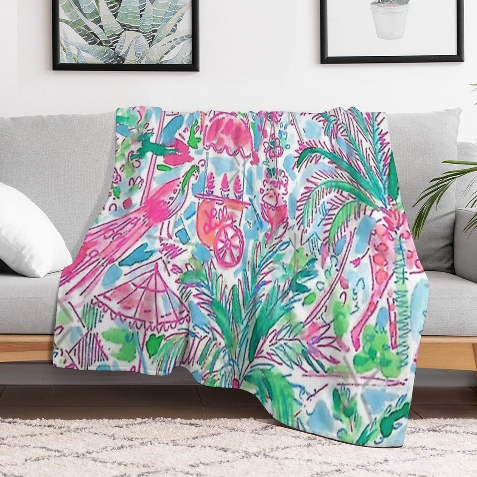 Classic Sea Vibe Easy Care Throw Blanket