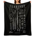 Clarinet Vintage Patent Clarinetist Drawing Print Eco-conscious Throw Blanket