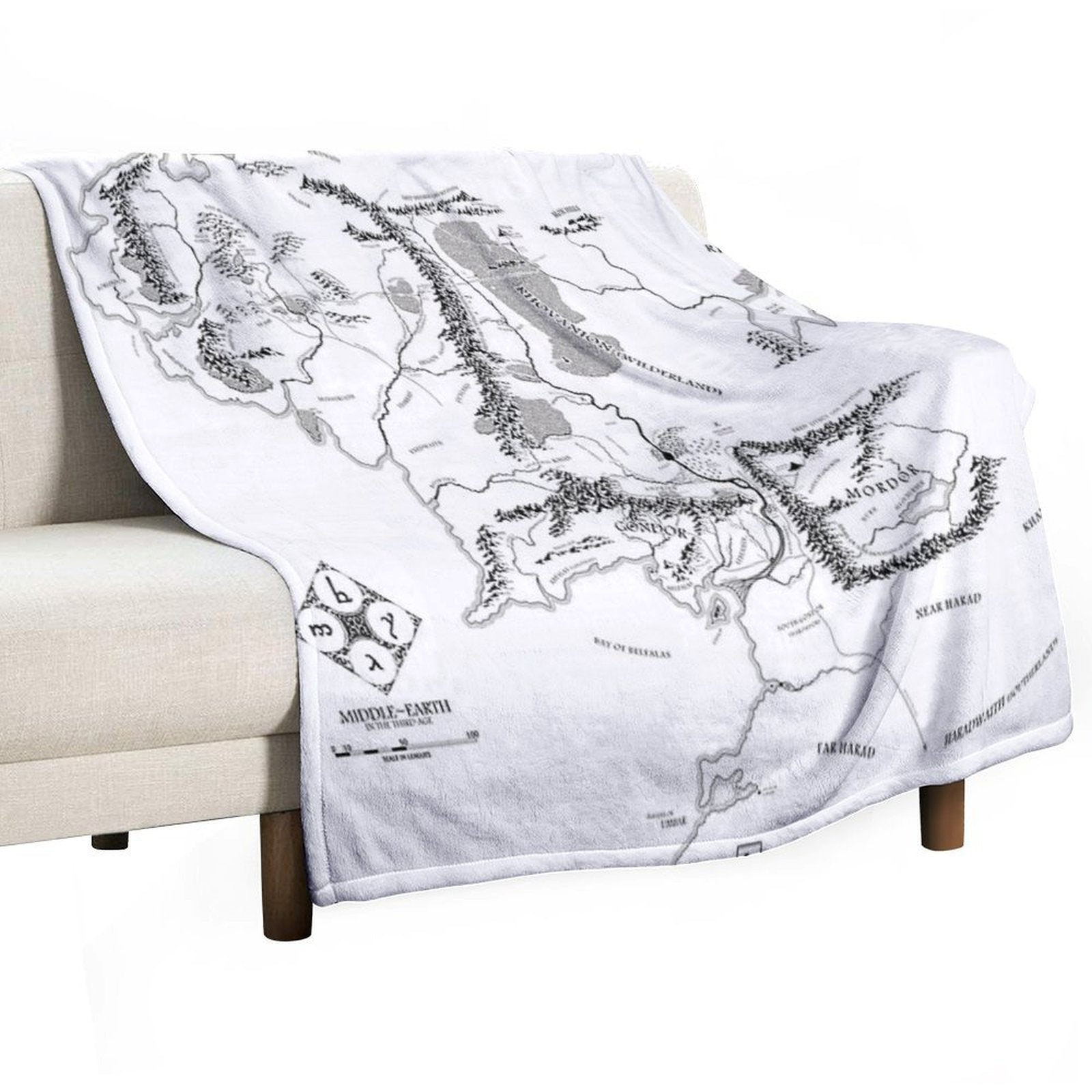 Fantasy Map Eco-conscious Throw Blanket