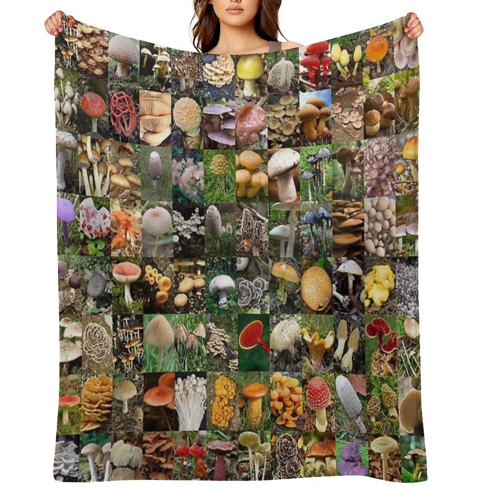 Mushrooms Premium Throw Blanket