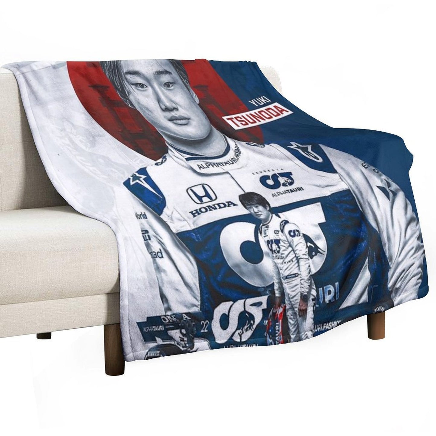 Yuki Tsunoda Sustainable Throw Blanket