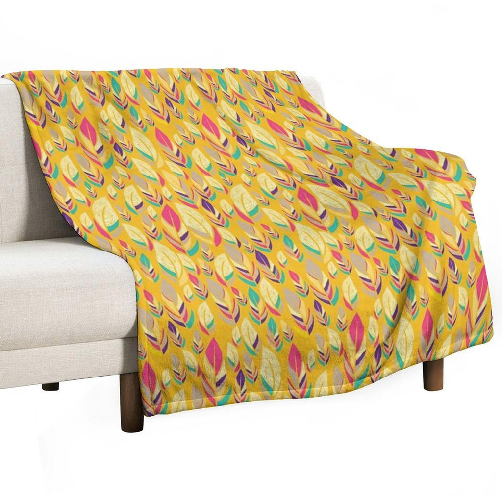 Dancing Feathers Machine-washable Throw Blanket