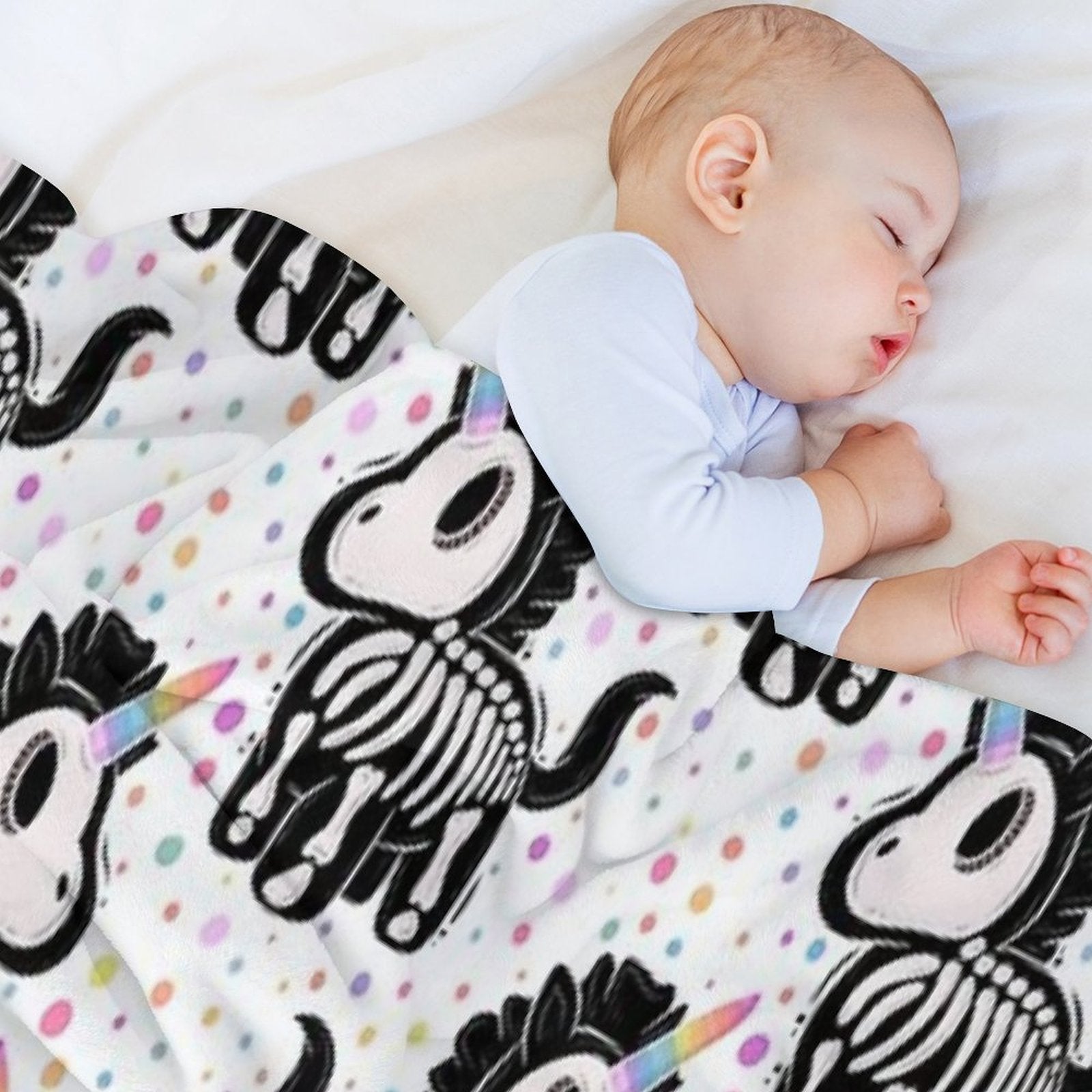 Unicorn Skeleton Multi-functional Throw Blanket
