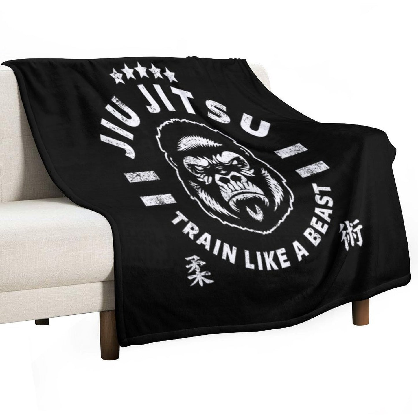 JIU JITSU - TRAIN LIKE A BEAST Easy Care Throw Blanket