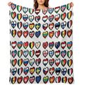 Eurovision Song Contest Flags Hearts ESC EBU Eurofans Shrink-resistant Throw Blanket