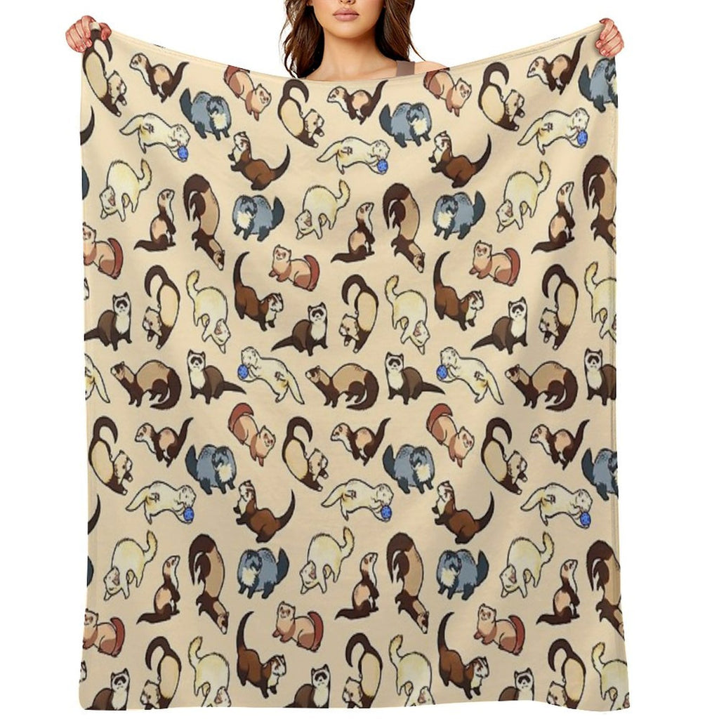 Cat Snakes Wrinkle-free Throw Blanket