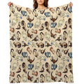 Cat Snakes Wrinkle-free Throw Blanket