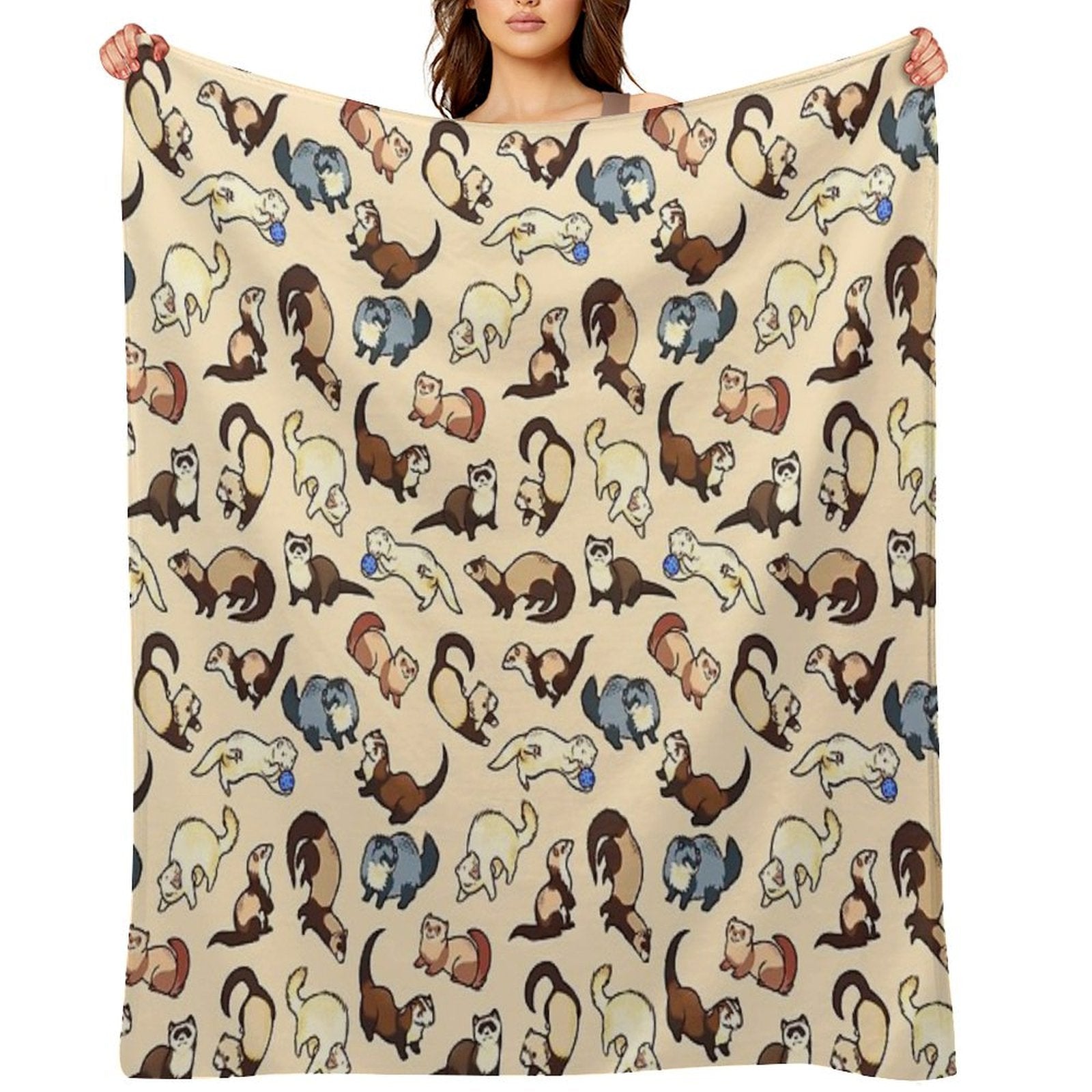 Cat Snakes Wrinkle-free Throw Blanket