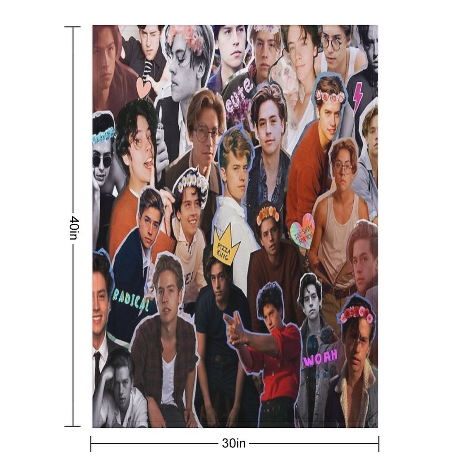 Cole Sprouse Collage Quick-dry Throw Blanket