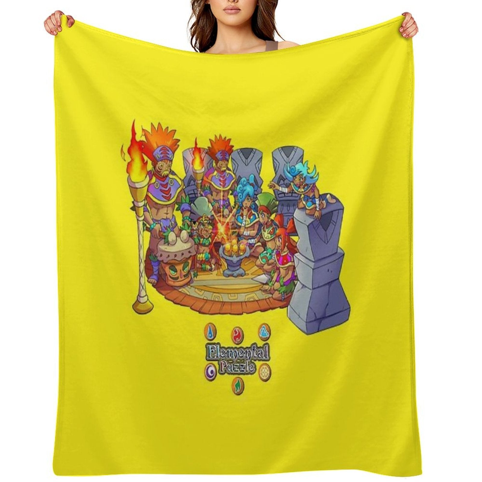 The Power of Shamanic Globes! Machine-washable Throw Blanket